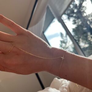 Elegant Gold Hand Chain Bracelet